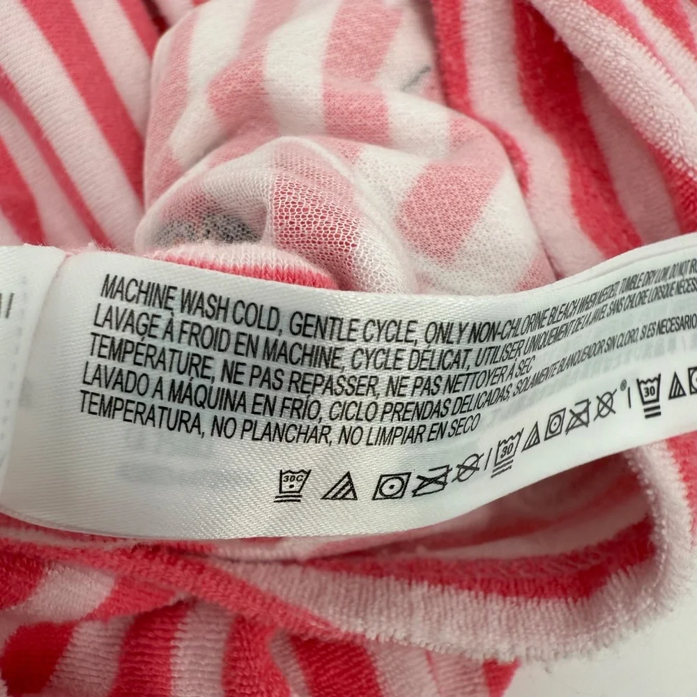 Disney Dress Girls 7/8 Pink Moana Terrycloth Beach Cover Up Striped Summer